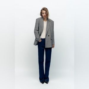 Zara Oversized Houndstooth Blazer
